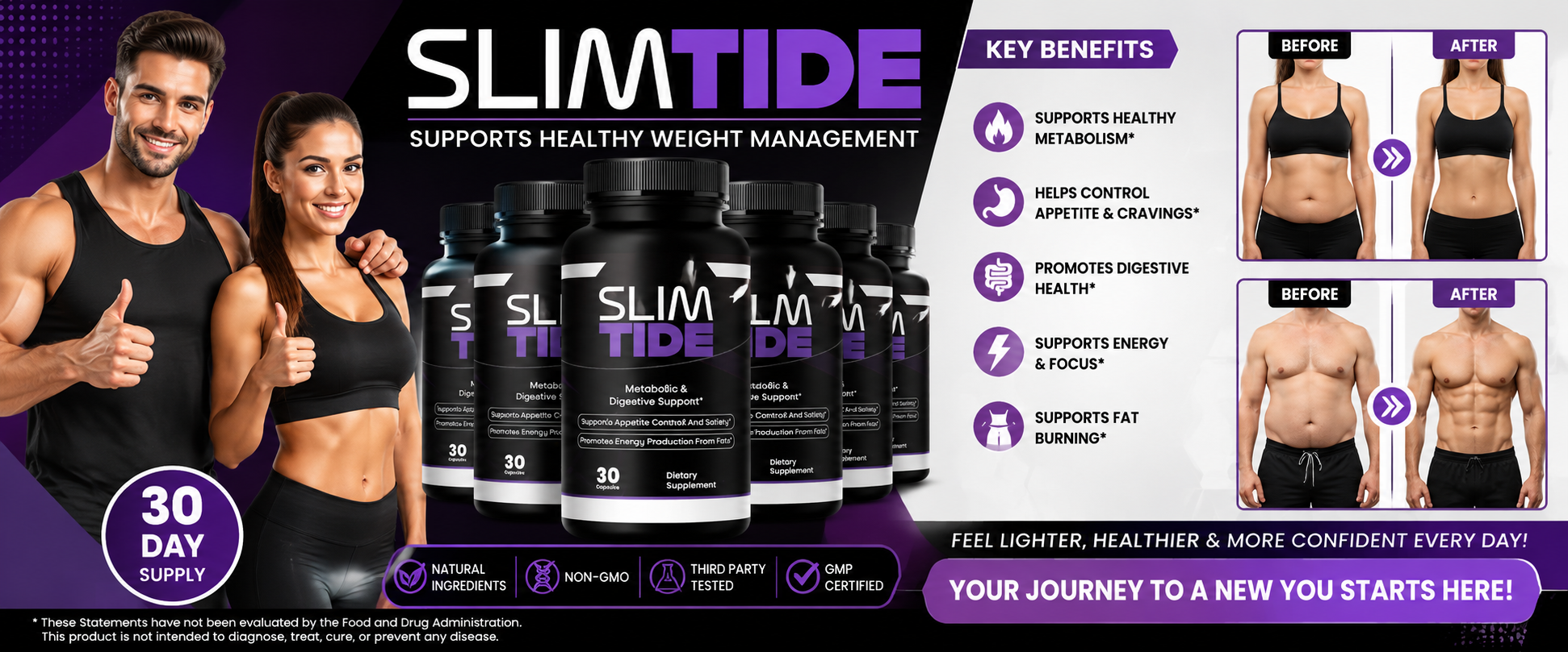 SlimTide key benefits and before and after results